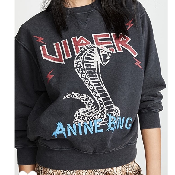 Anine Bing Sweaters - ANINE BING Viper Cobra Sweatshirt